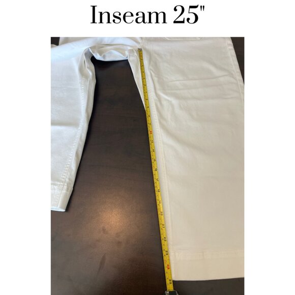 NWT Buffalo Womens 14 David Bitton Brigette High Rise Wide Leg Crop Pants White - Picture 4 of 11